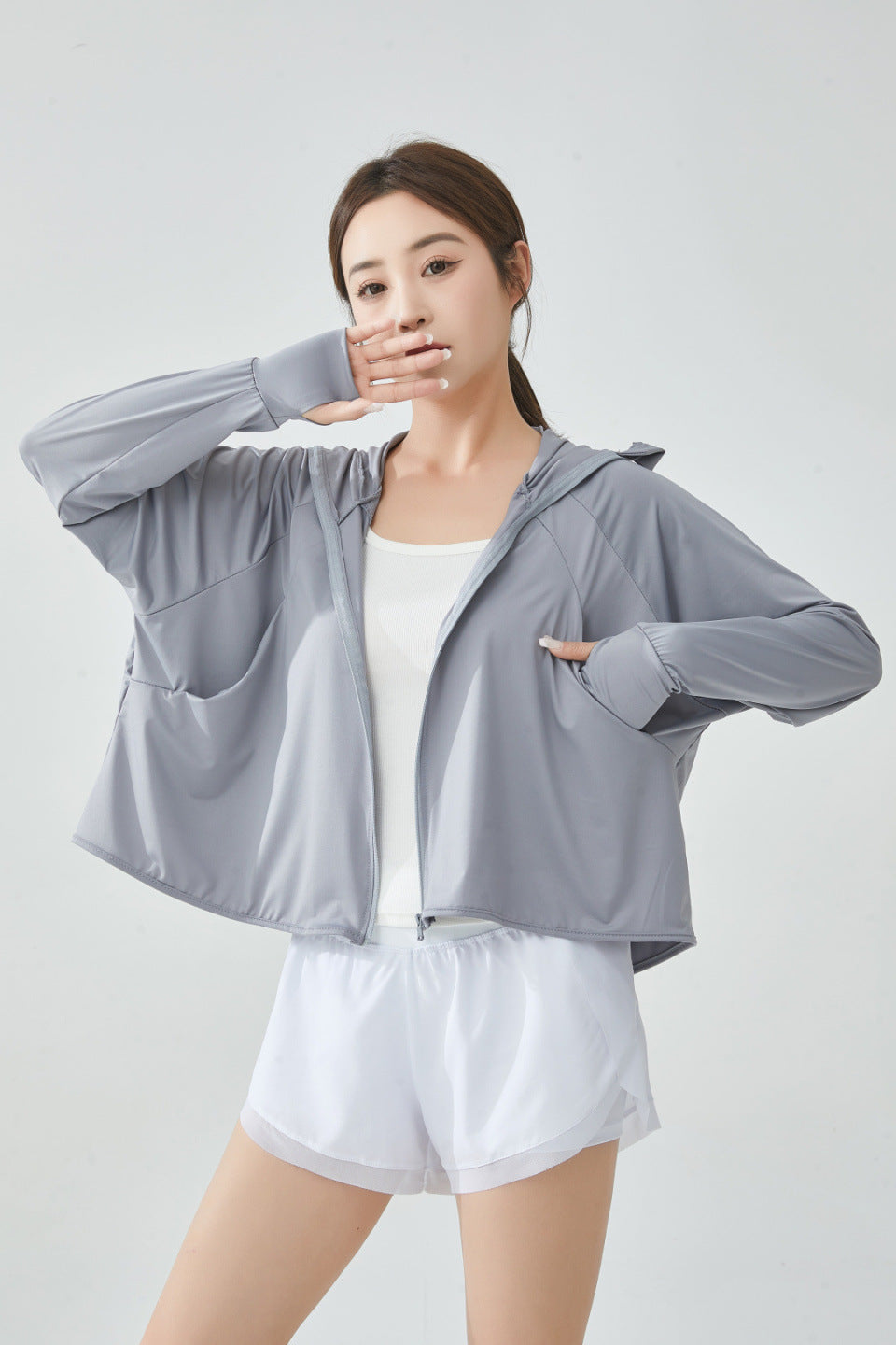 UPF50+ Women's Sun Protection Ice Silk Cover-Up