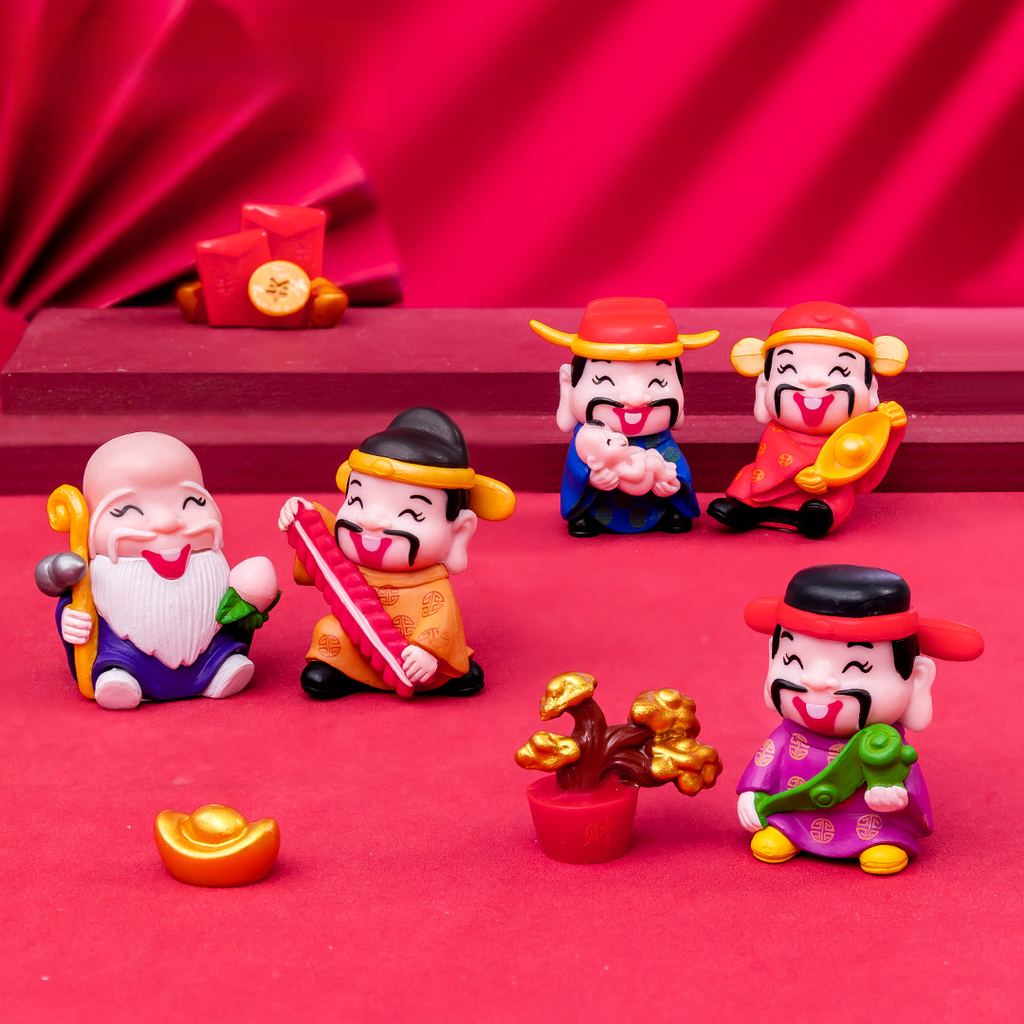 DIY Miniature New Year Fortune God Decoration Accessory | Home Decor