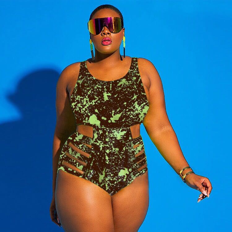 Plus Size Cut-Out One-Piece Swimsuit