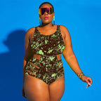 Plus Size Cut-Out One-Piece Swimsuit