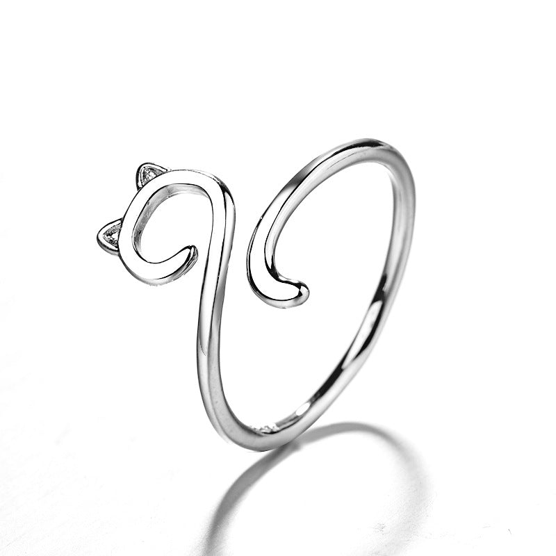 Cute Line Fashion Cat Ring