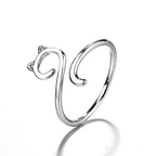 Cute Line Fashion Cat Ring