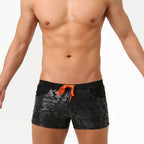 Men's Floral Embossed Swim Trunks