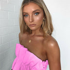 Off Shoulder Ruffled Tube Top for Women