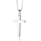 S925 Silver Cross Pendant with Custom Engraving | Christian Jewelry