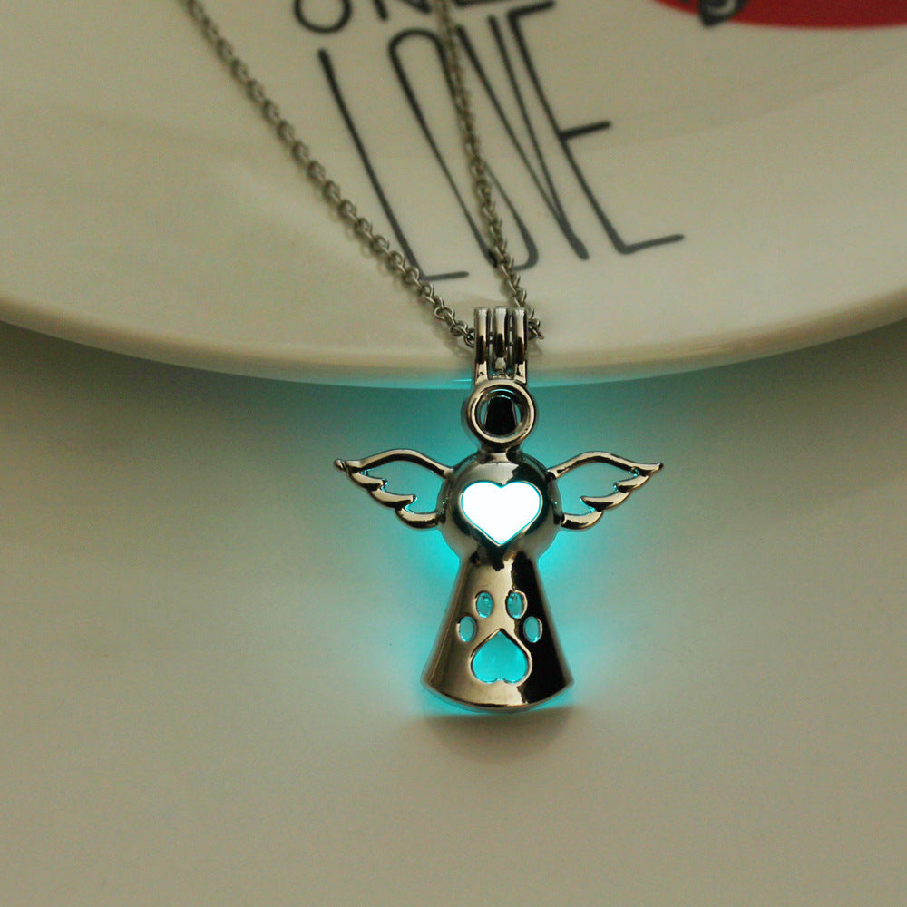 DIY Colorful Glow-in-the-Dark Angel Paw Necklace