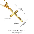 Stainless Steel Christian Cross Necklace Pendant | Christian Jewelry