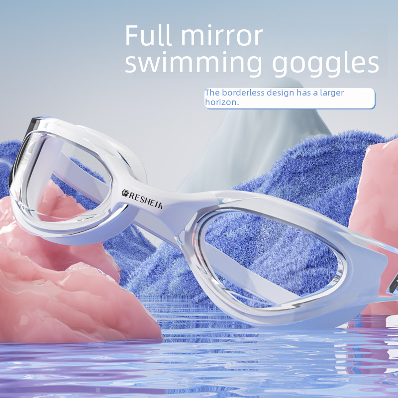 Mirrored Anti-Fog Racing Swim Goggles
