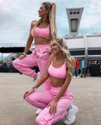 Women's Sporty Casual Set with Harem Pants and Tank Top