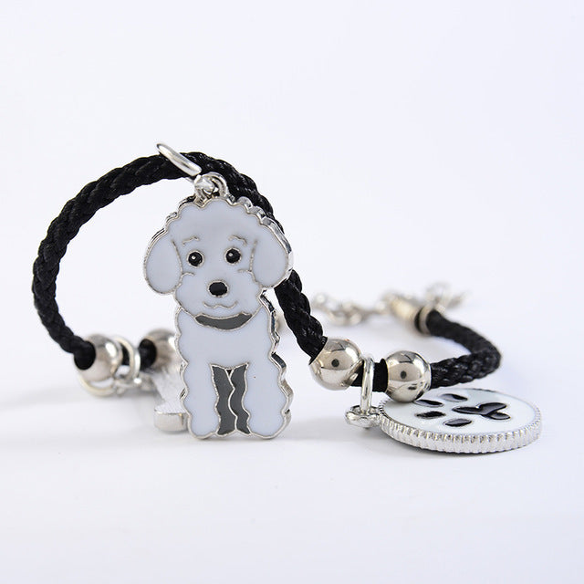 Minimalist Bull Dog Shaped Pet Bracelet - Handmade Jewelry