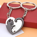 Cat Lovers Heart Keychain Pendant | Accessory