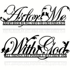 Metal Wall Sign: "With God All Things Are Possible" Decor | Christian Home Decor