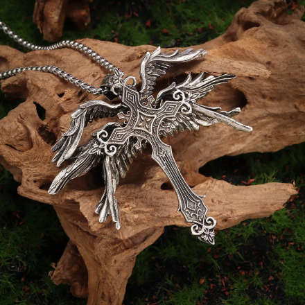 Vintage Silver Angel Necklace
