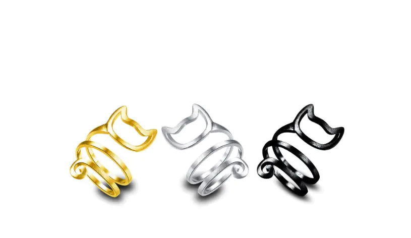 Silver Plated Cat Ring - Cute and Unique Design | Jewelry