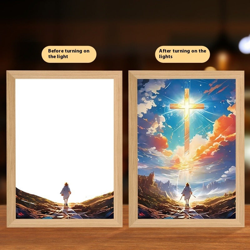 Jesus LED Night Light Art Frame