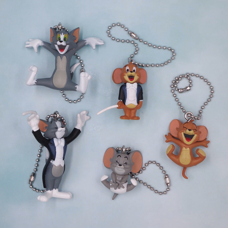 Set of 5 Musician Tom and Jerry Keychain Figures | Accessory