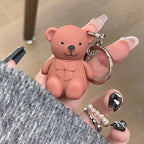 Matte White Bear Lip Mud Keychain - 6 Colors | Accessory