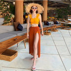 Ruffle High-Waist Bikini Set