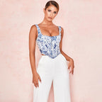 Women's Slim-Fit Ethnic Style Cropped Tank Top