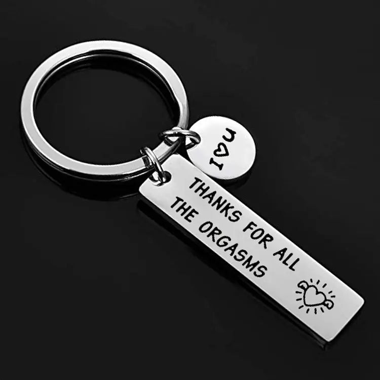 Stainless Steel Long Keychain - ORGASMS Design | Accessory