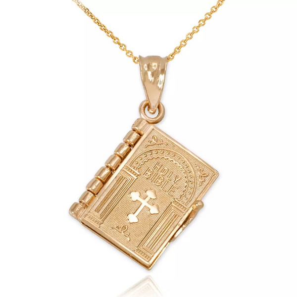 Personalized Bible Book Pendant Necklace | Christian Jewelry