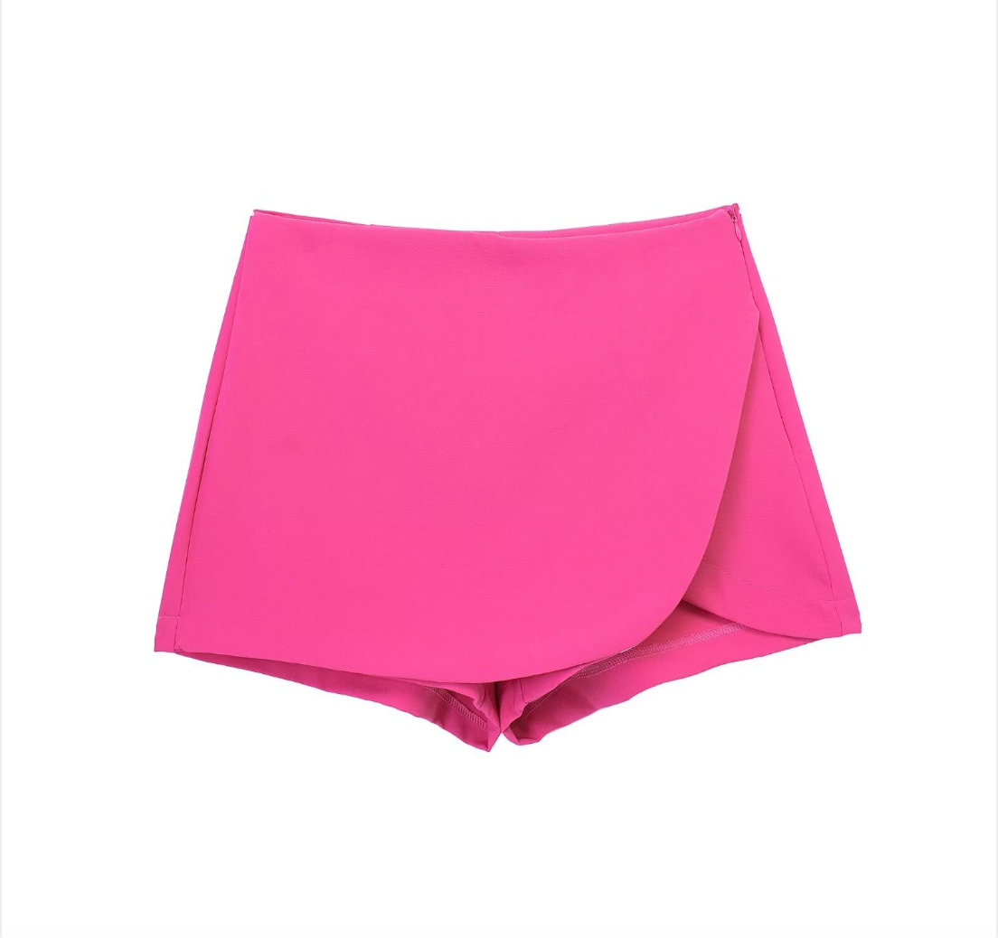Women's High Waist Asymmetric Shorts