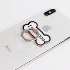 Creative Cartoon Husky Dog Bone Phone Case with Ring Stand