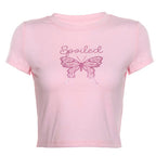 2019 Summer Women's Short Sleeve Crop Top T-Shirt