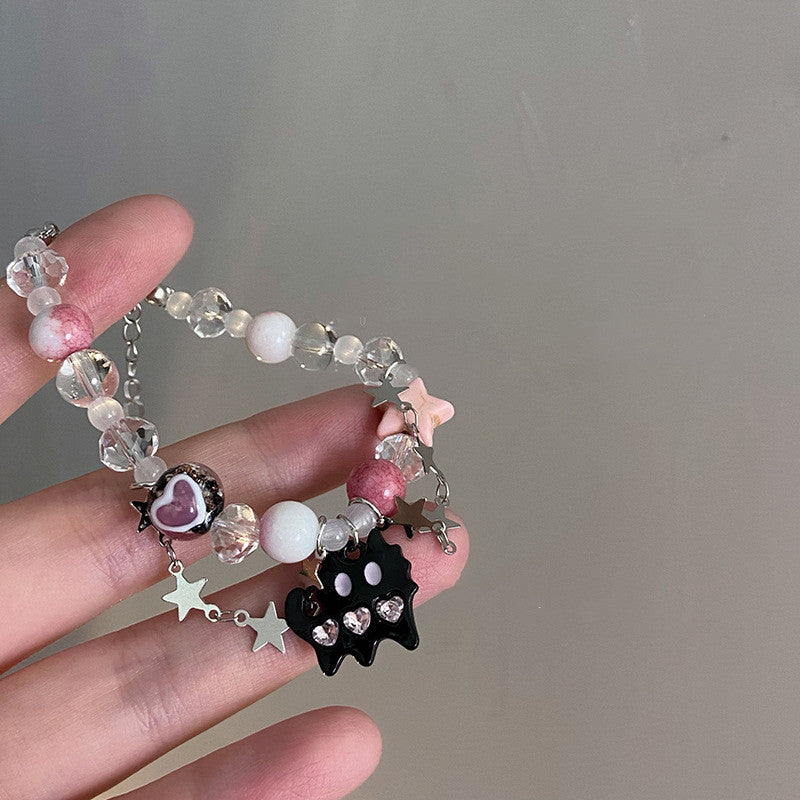 Colorful Icy Cat Bracelet with Fun Design