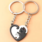 Cat Lovers Heart Keychain Pendant | Accessory