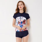 Floral Tankini with Boyshorts Swimsuit Set
