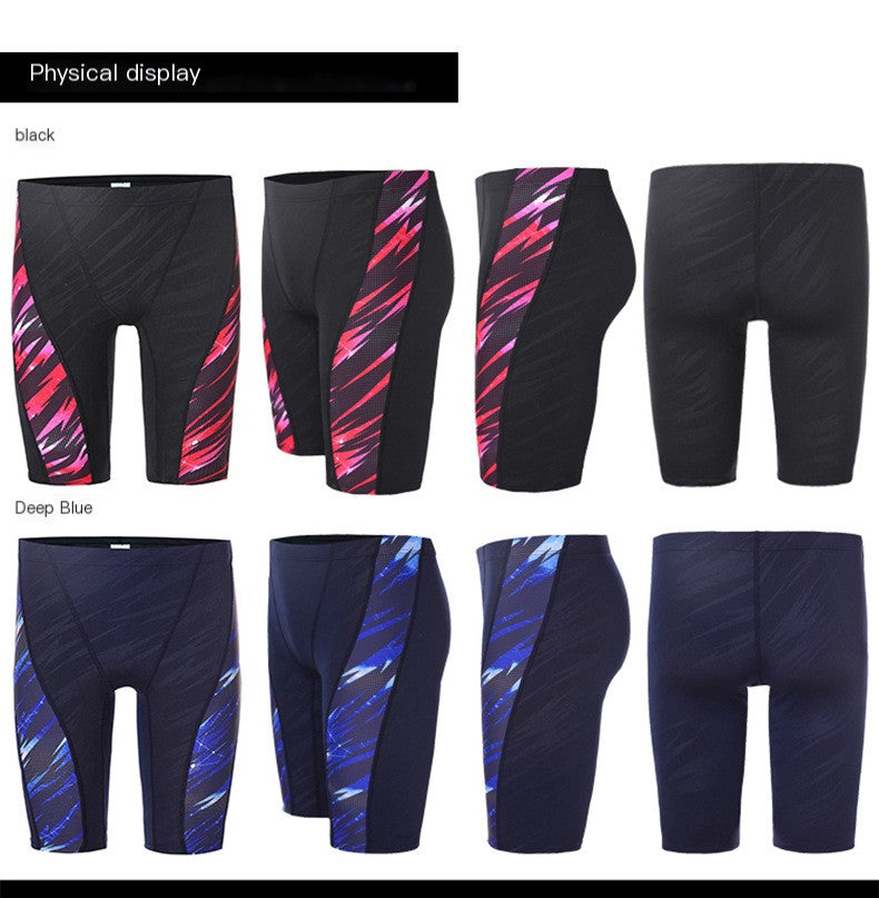 Pool Pro Mid Leg Athletic Swim Trunks (Five Point)