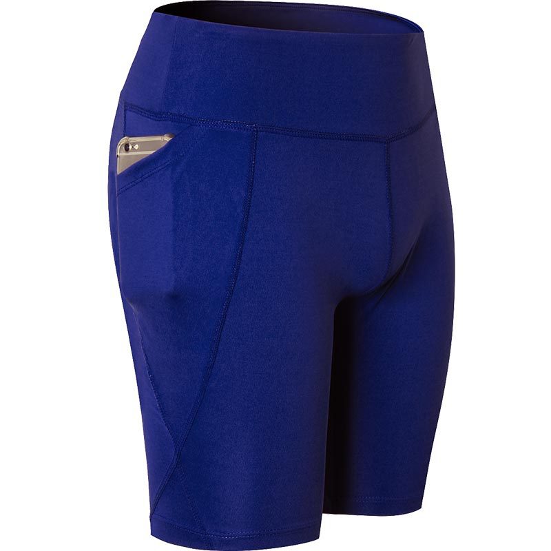 Women's High-Elastic Yoga Shorts with Pockets 2034