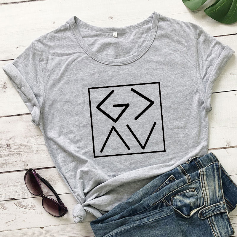 GAAV Letter Printed T-Shirt - Bible Christian Tee | Faith Streetwear
