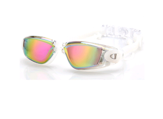 Unisex Anti-Fog Mirrored Swim Goggles with Earplugs