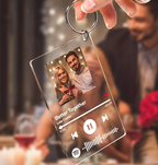 Personalized Acrylic Music Plaque Keychain | Accessory