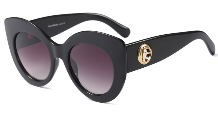 Two-Tone Oversized Cat Eye Sunglasses