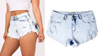 High-Waisted Light Wash Distressed Denim Shorts for Women