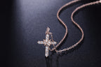Fashion Cross Pendant Necklace with Zirconia Accents | Christian Jewelry