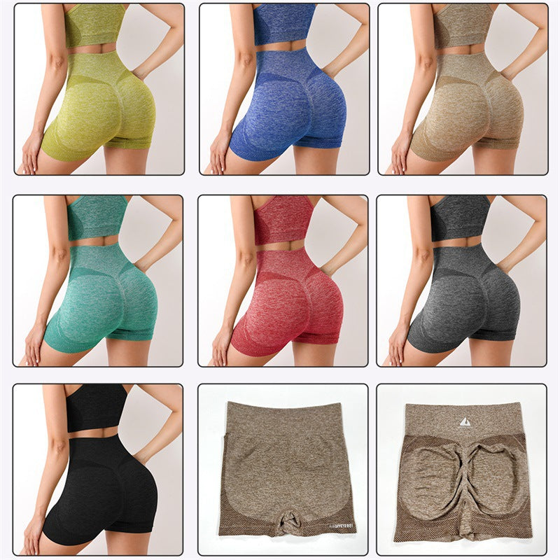 Women's High-Waisted Fitness Set with Yoga Shorts