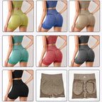 Women's High-Waisted Fitness Set with Yoga Shorts