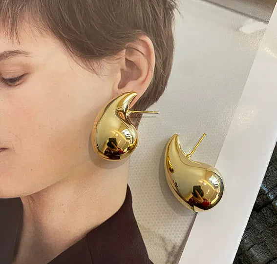 Ins Metal Cold Style Drop-shaped Earrings For Women | Jewelry