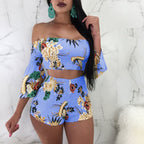 2019 Women's Casual Top and Shorts Beach Set