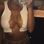 Summer Cropped Solid Color Tank Top for Women LBZ4058