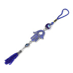 Blue Eye Fatima Hand Tassel Keychain with Evil Eye | Accessory