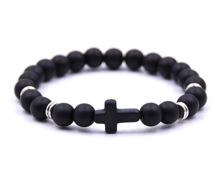 Stone White Turquoise Cross Bracelet (Multi-color)