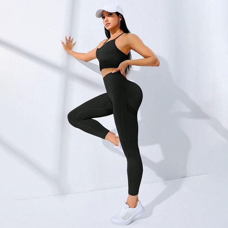 Seamless Yoga Shorts Set for Women