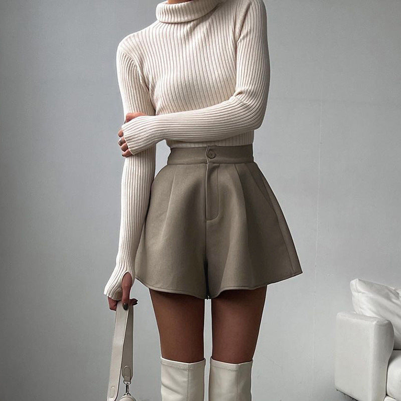 High-Waisted Vintage Wide-Leg Shorts for Women