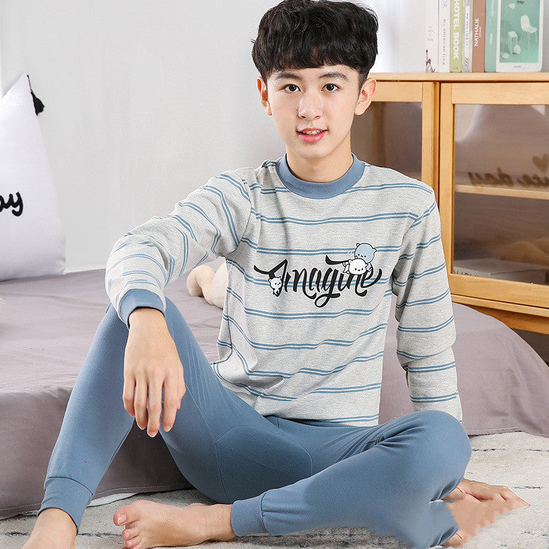 Youth Cotton Underwear Set for Fall Home Wear