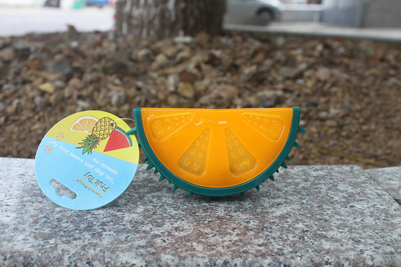 Pet Fruit Chew Toy with Sound - Pineapple/Lemon/Watermelon | Dog Toy